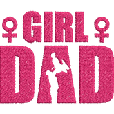 Girl-Dad-Best - Father Embroidery Design - FineryEmbroidery